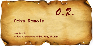 Ochs Romola névjegykártya